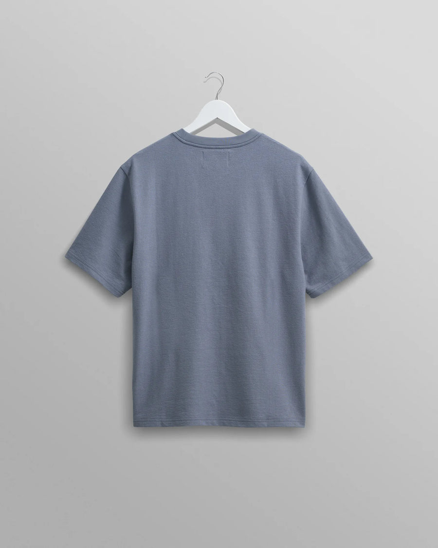 Dean T-Shirt Textured Blue With Pocket