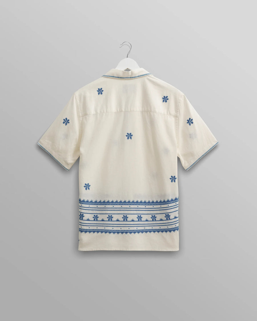 Didcot SS Shirt Ecru/Blue