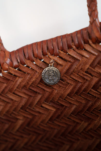 Small Bamboo Triple Jump Woven Shoulder Bag