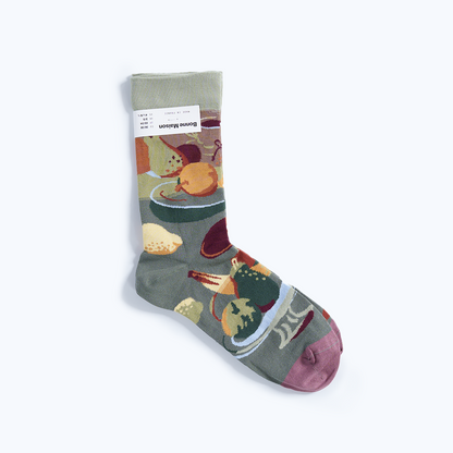 Chaussettes Brunch Vert De Gris