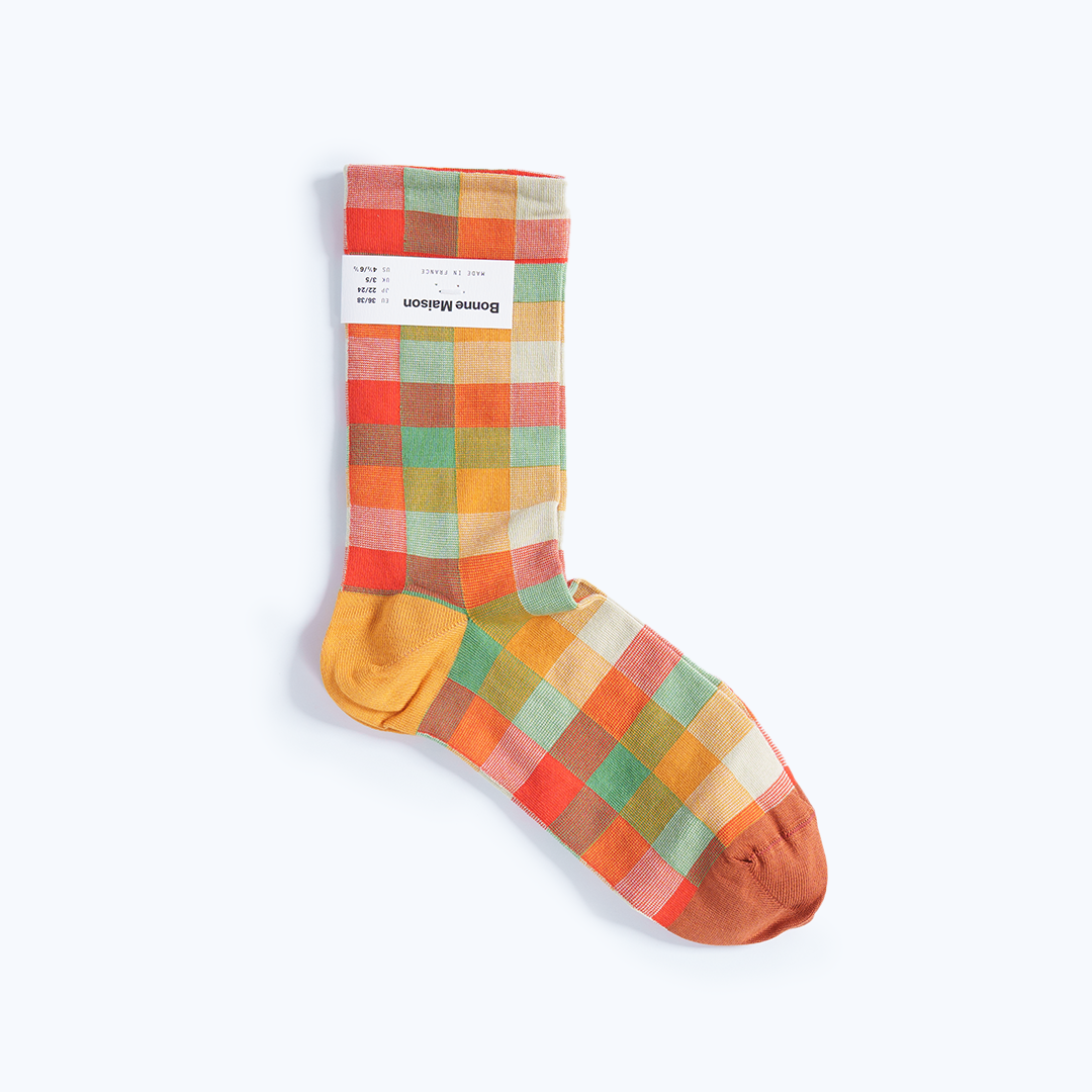 Chaussette Carreaux Multico