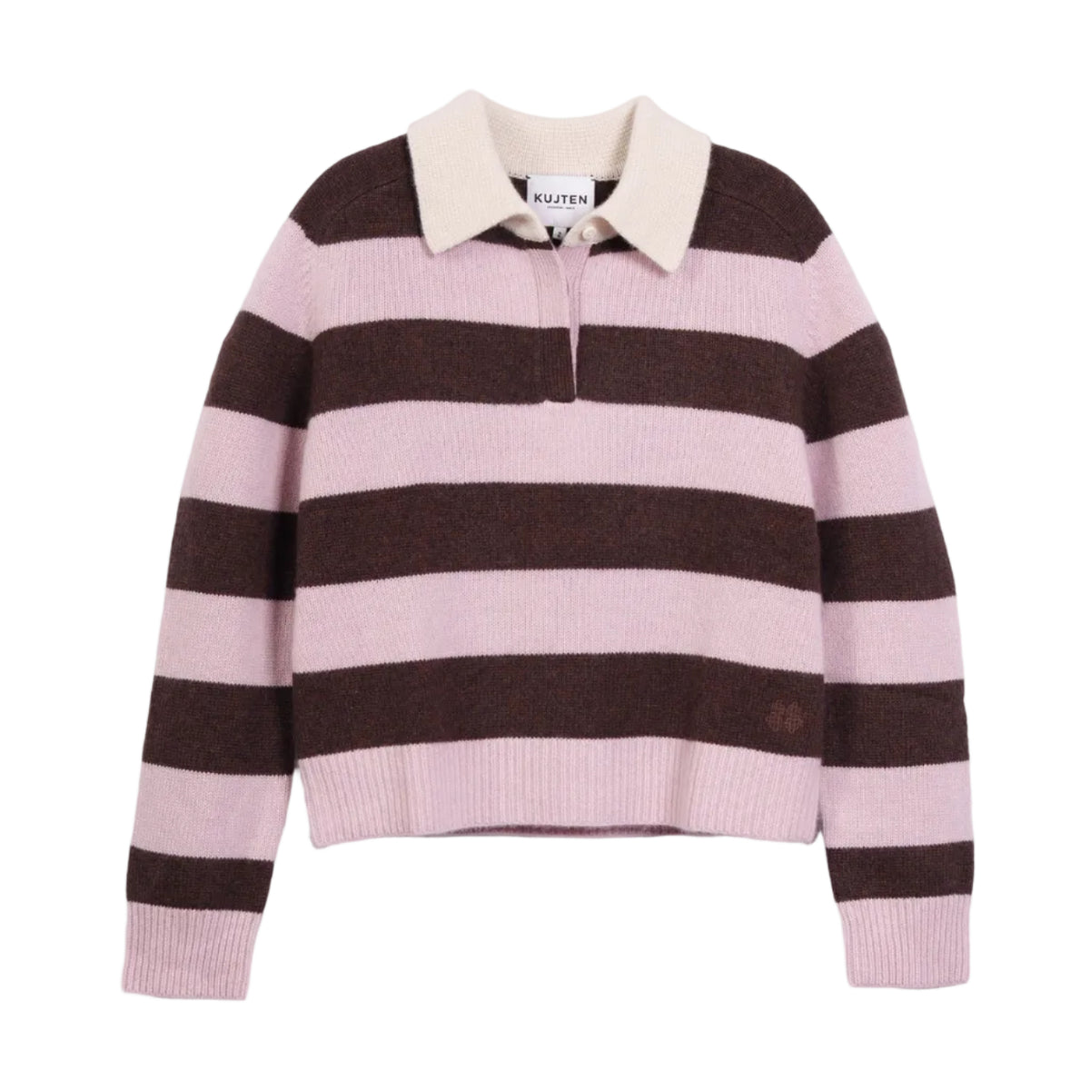 Royce Stripe Polo Neck Sweater