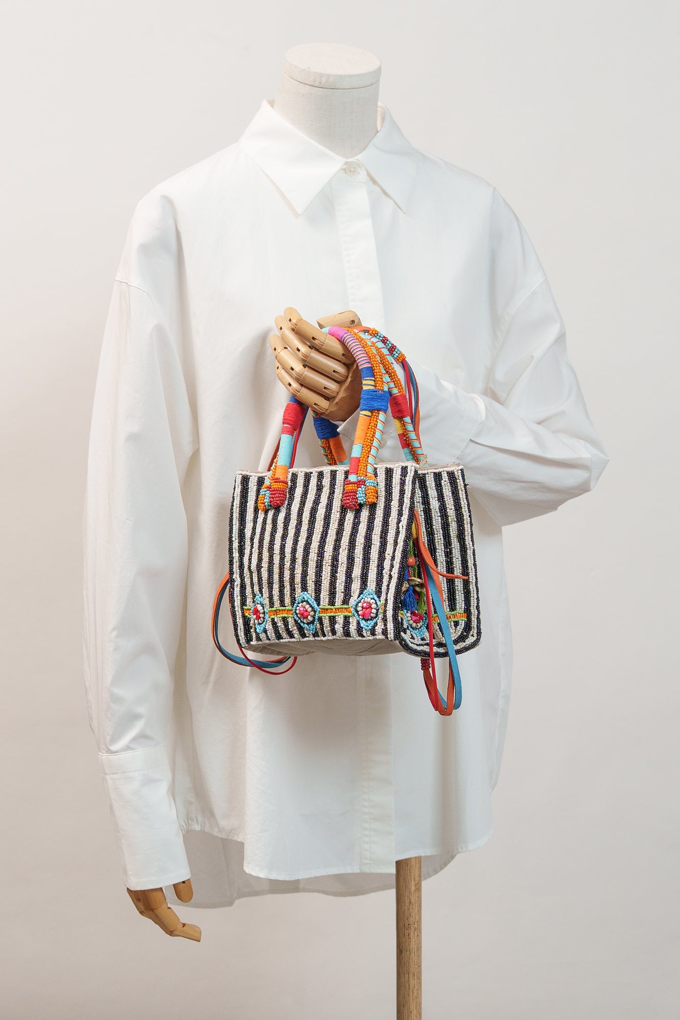 (CO) Indira Square - Cotton Bag With Beads Embroidery