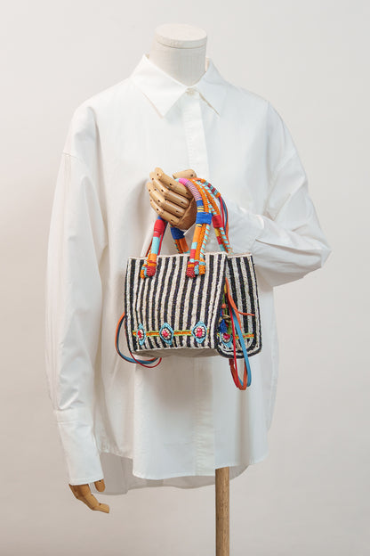 (CO) Indira Square - Cotton Bag With Beads Embroidery