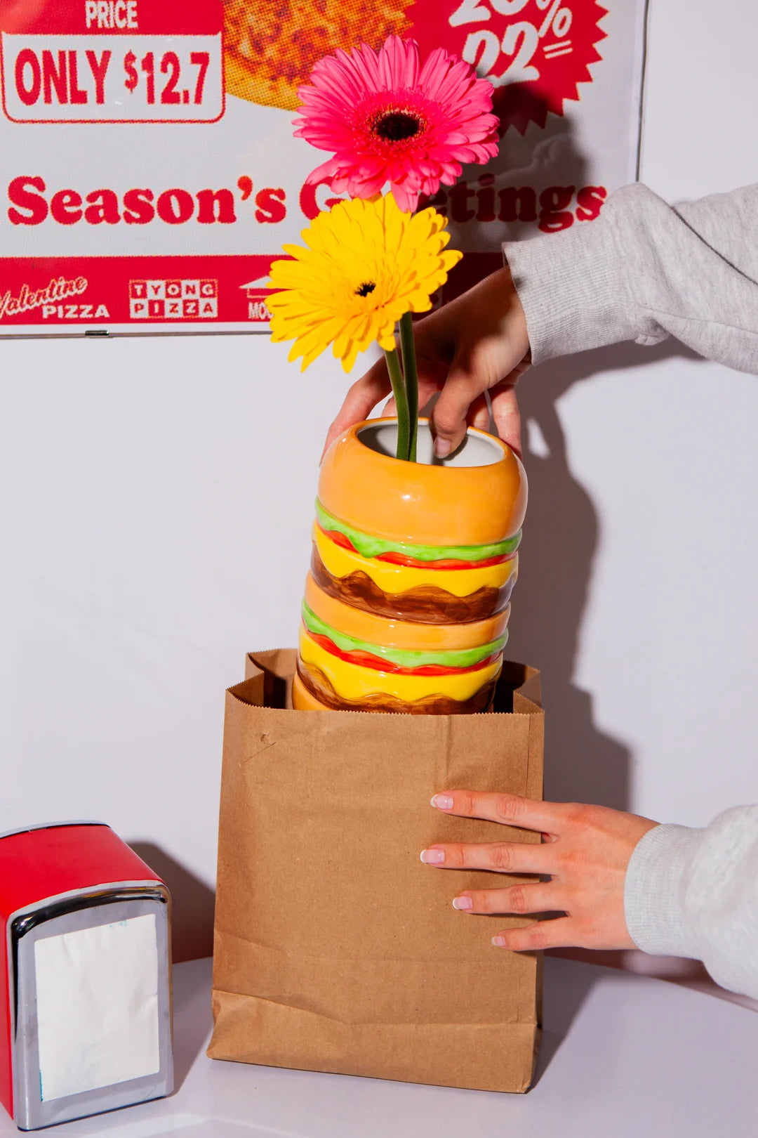 Fast Food Burger Vase