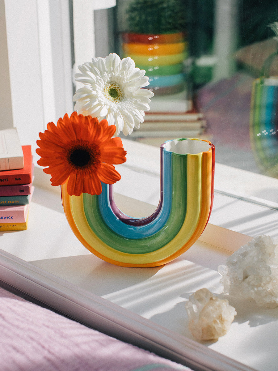 Vase M Rainbow Double