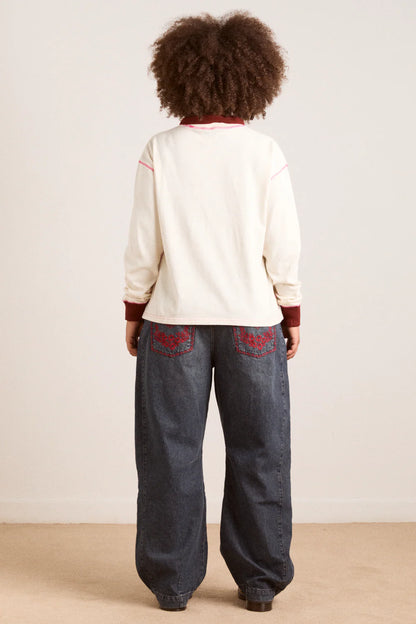 Olina Placement Stripe Rugby