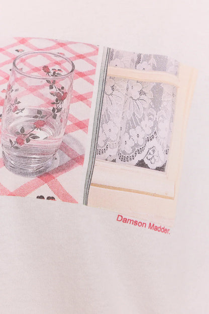 Slow Life Crossword Graphic Tee-Ecru