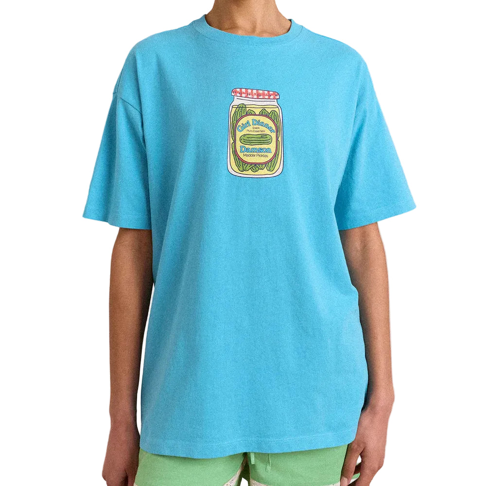 Snack Plate Graphic Tee-Blue