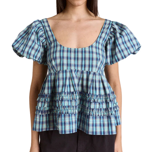 Summer Joy Blouse-Tomboy Check