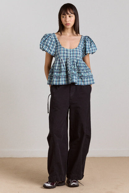 Summer Joy Blouse-Tomboy Check