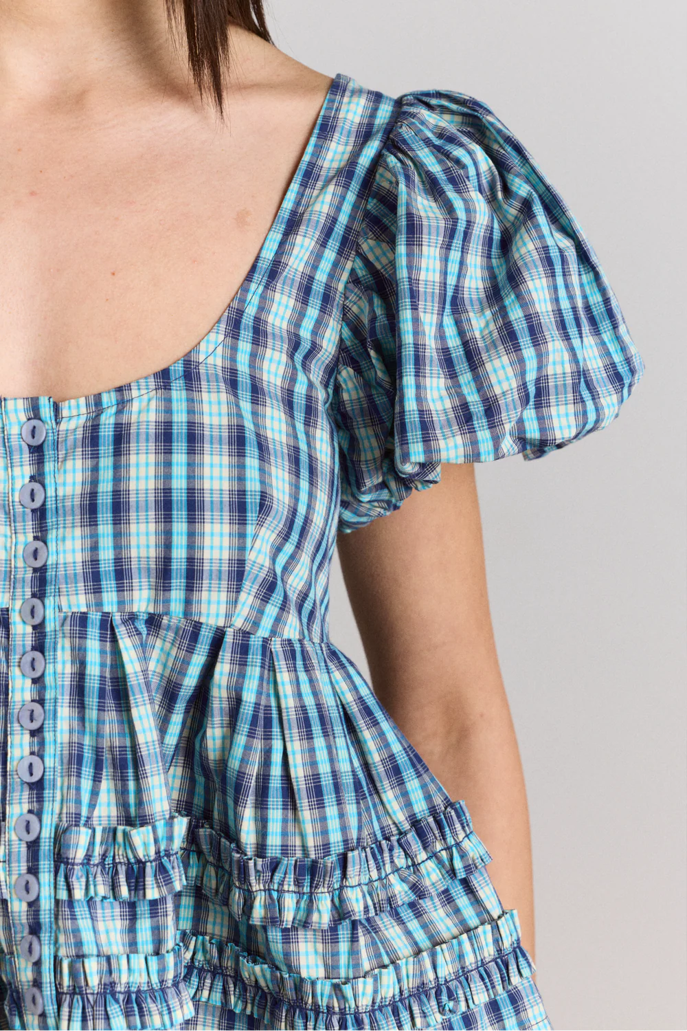 Summer Joy Blouse-Tomboy Check