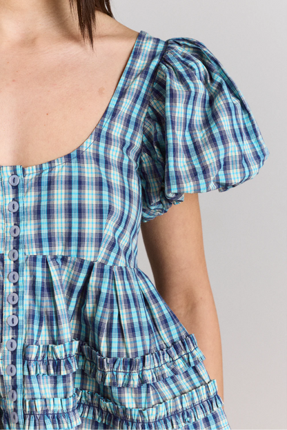 Summer Joy Blouse-Tomboy Check
