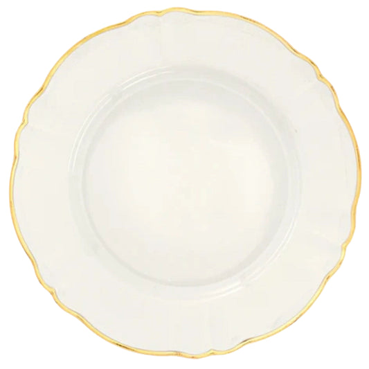 Dinner Plate Cm.26,5 Ivory Golden Rim