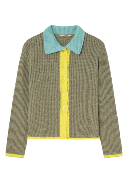 Misty Caqui Jersey Cardigan