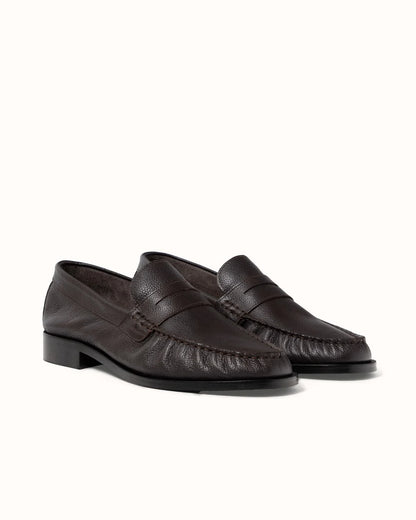 Ezra Brown Pebble Ruched Loafer
