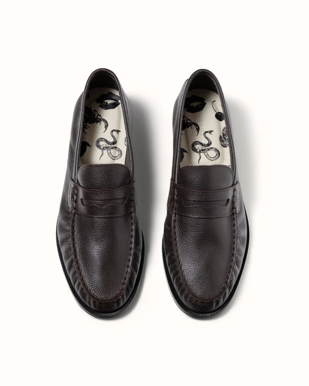 Ezra Brown Pebble Ruched Loafer