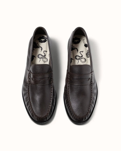 Ezra Brown Pebble Ruched Loafer