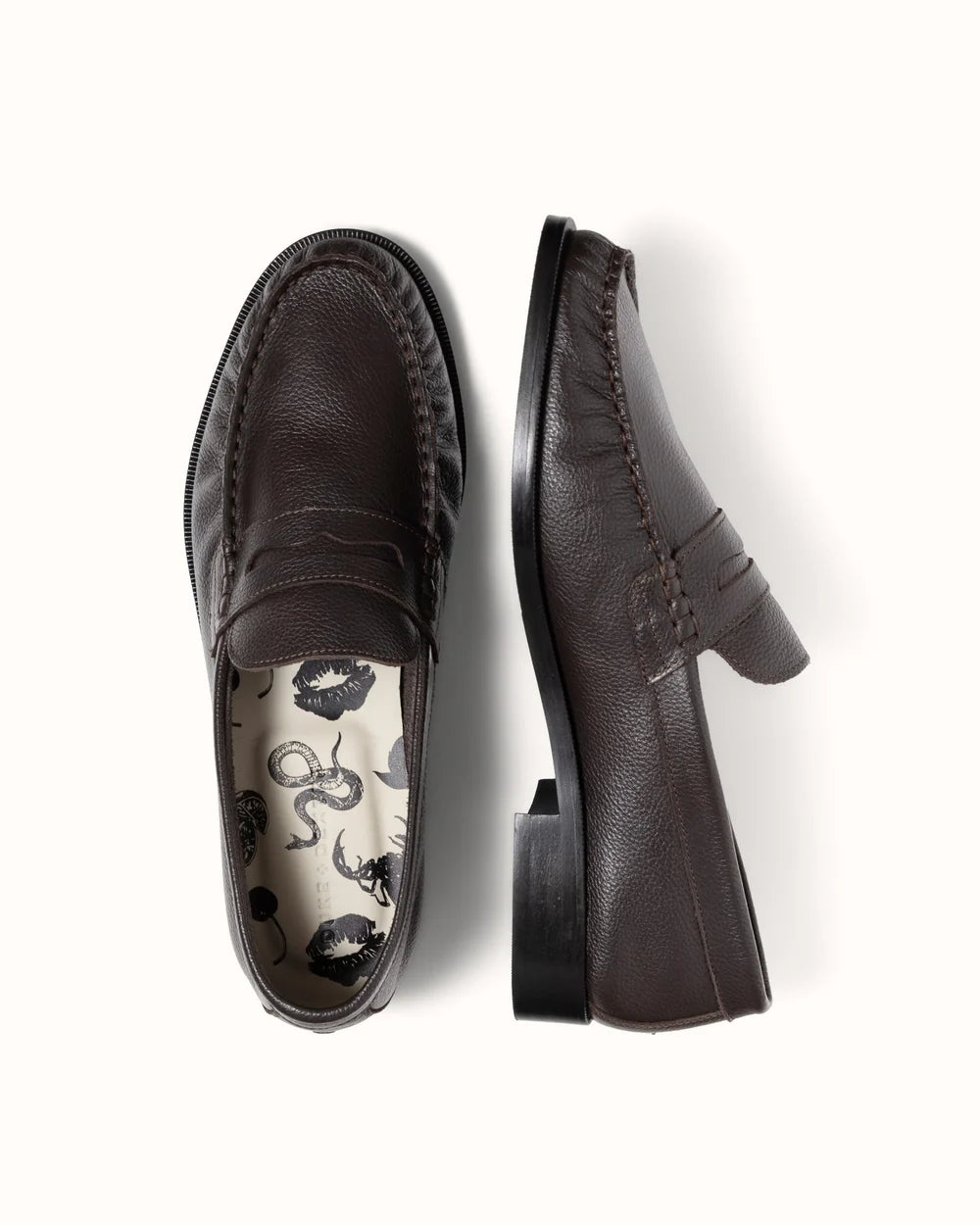 Ezra Brown Pebble Ruched Loafer
