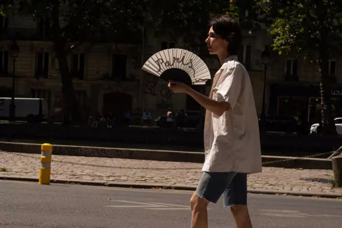Iris de Moüy x Duvelleroy Paris Hand-Fan White