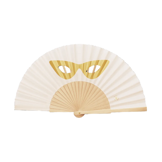 Mask Hand-Fans Ivory