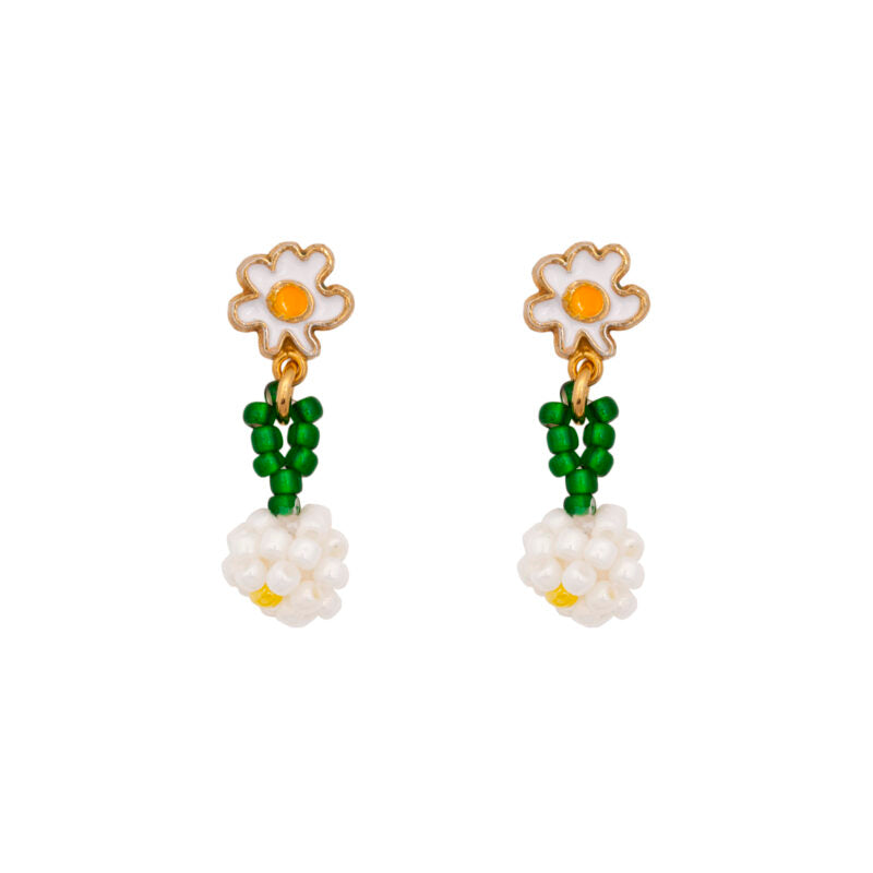 Earrings Sicilian Garden Gold Plated Brass