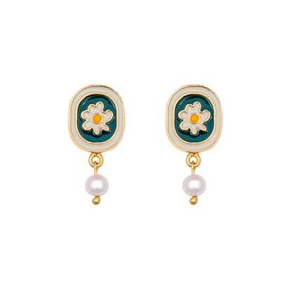 Earrings Chamomile Flowers