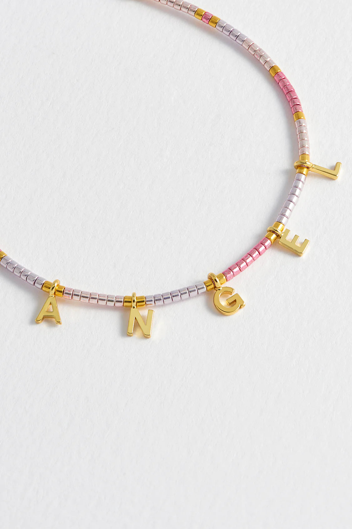 Pink Miyuki Angel Bracelet - Gold Plated