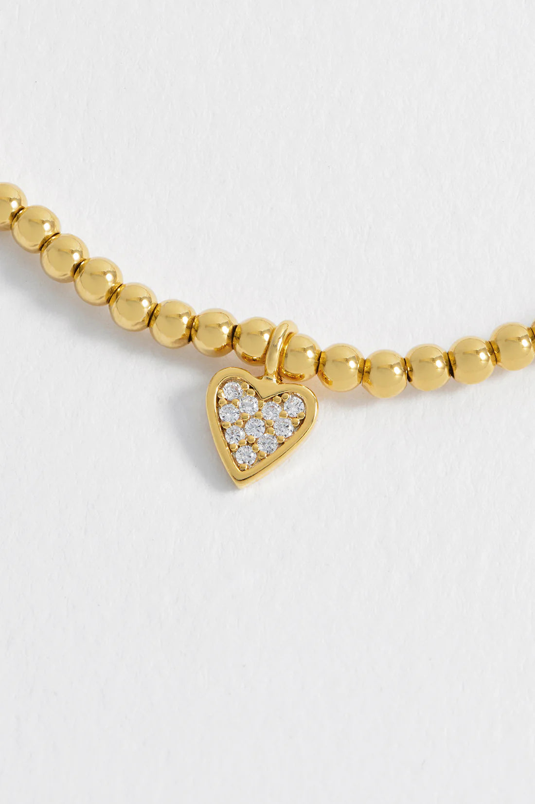 Pave Heart Sienna Bracelet Gold Plated