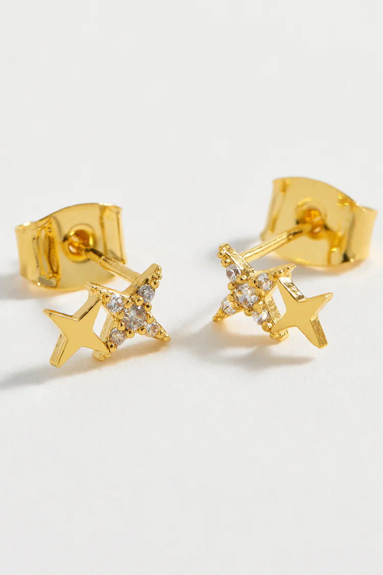 Duo Star Studs - Gold Plated