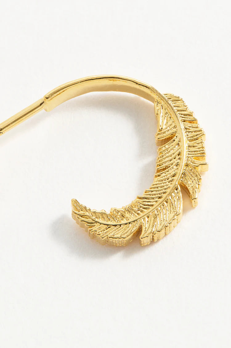 Feather Hoops - Gold Plated