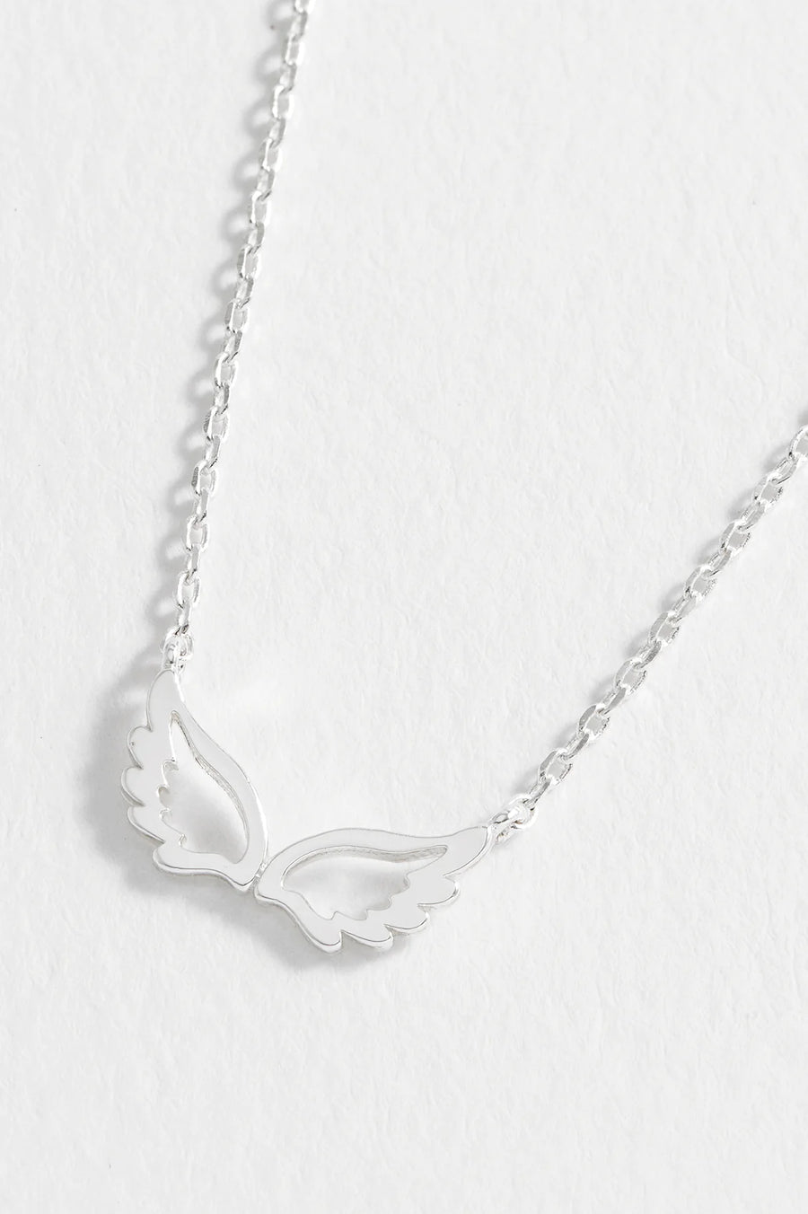 Angel Wing Necklace - Silver Plate