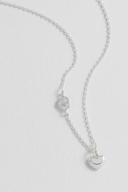 Xmas Bauble - Heart Cz Necklac