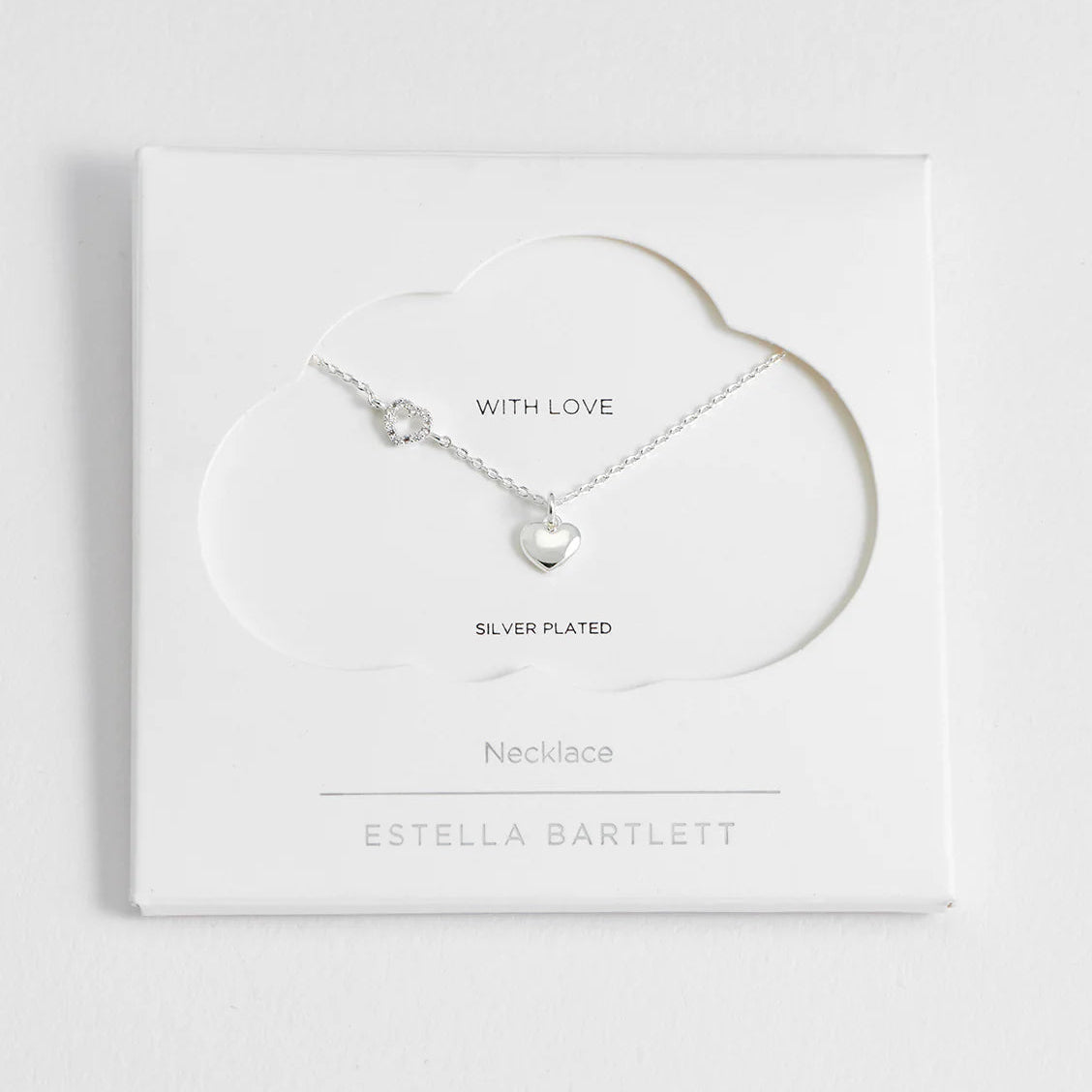 Xmas Bauble - Heart Cz Necklac