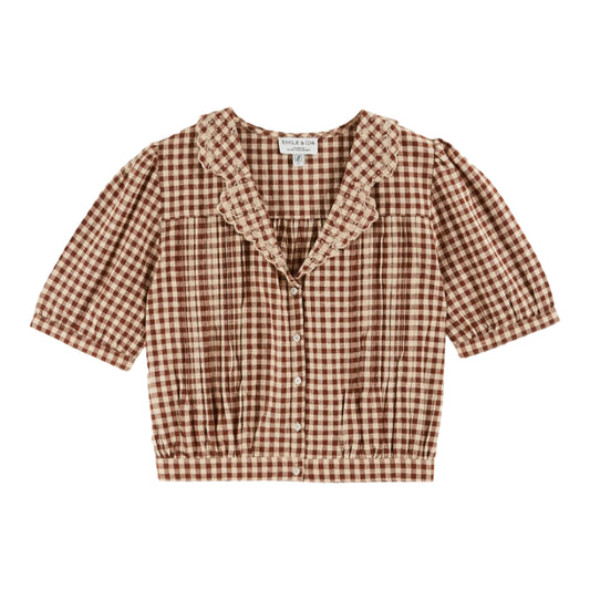 Vichy Crop Blouse