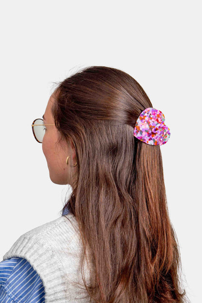 Hair Claws Heart Multi