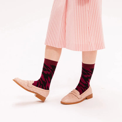 Socks Wine Red
