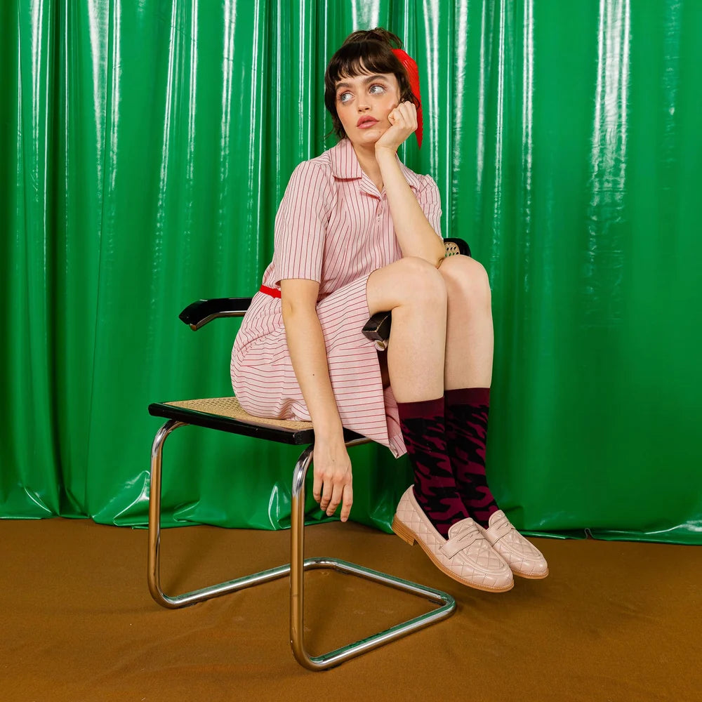 Socks Wine Red