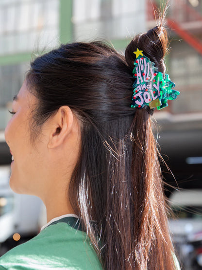 Hair Claws Xmas Tree