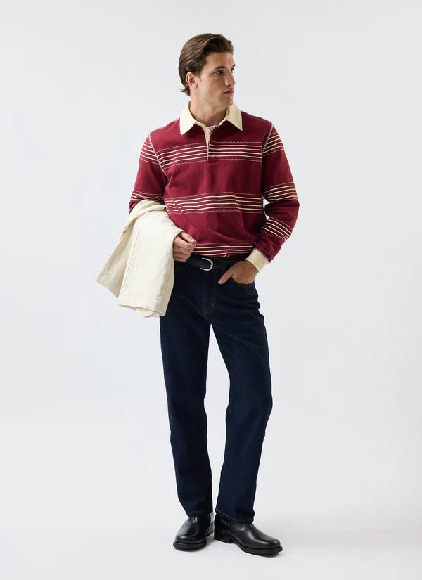 Editor Striped Rugby Polo