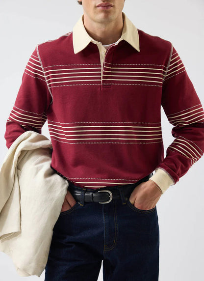 Editor Striped Rugby Polo