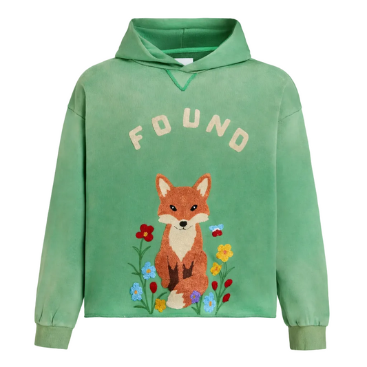 Wildlife Chenille Embroidered Hoodie