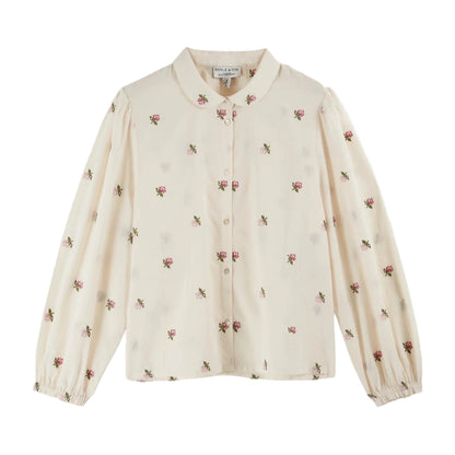 Blouse Courte Brodee Ao Roses