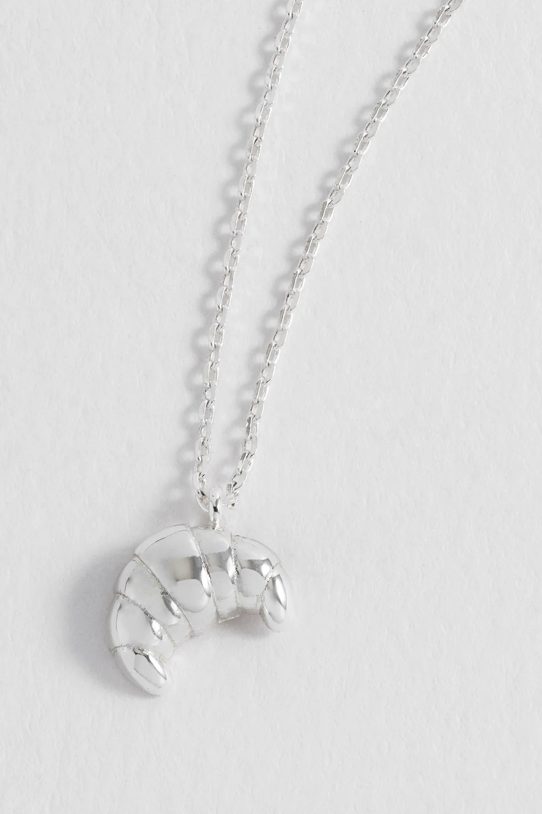 Croissant Necklace - Silver