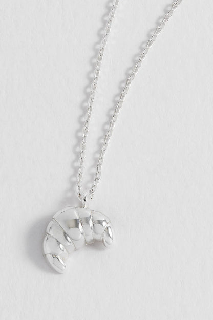 Croissant Necklace - Silver