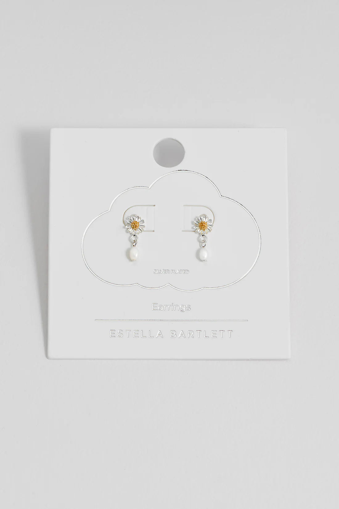 Flower Pearl Drop Studs