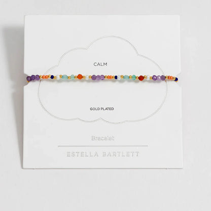 Lilac And Orange Mixed Mini Bead Bracelet