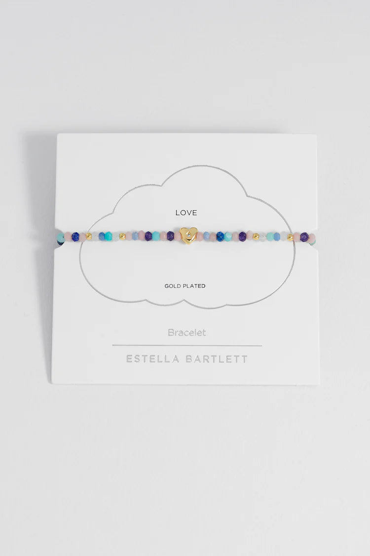 Pastel Gemstone Heart CZ Amelia Bracelet
