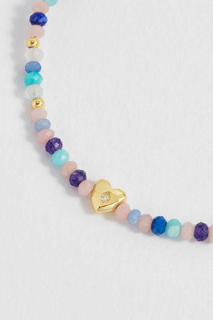 Pastel Gemstone Heart CZ Amelia Bracelet