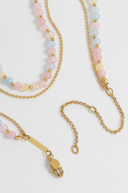 Pastel Multi Gemstone Double Necklace